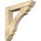 Ekena Millwork Olympic Slat Rough Sawn Bracket w/ Offset Brace, Douglas Fir, 6"W x 30"D x 30"H BKT0604X30X30OLY06RDF - alternate 1